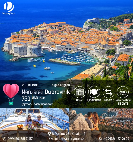 Mənzərəli Dubrovnik -  750 USD-dan!