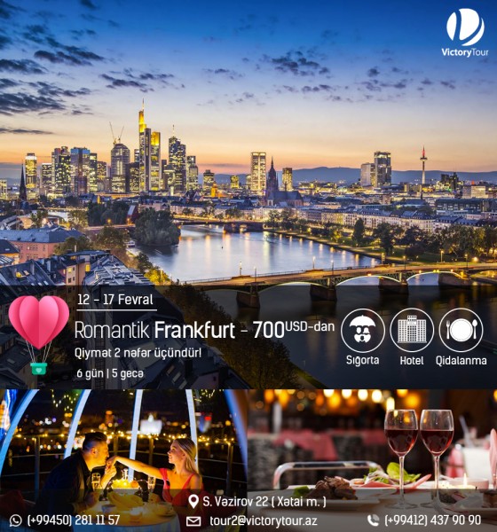 Romantik Frankfurt - 700 USD-dan!